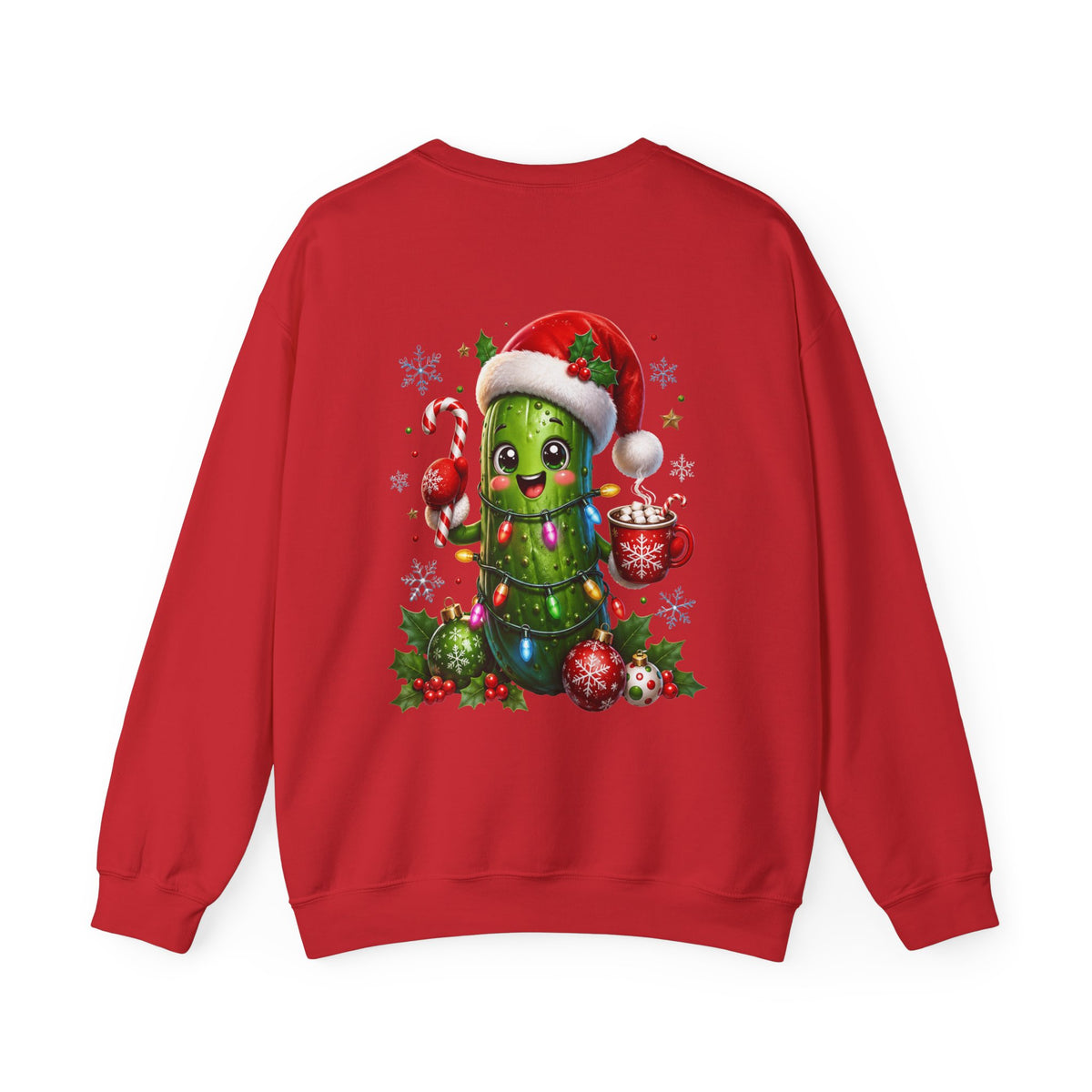 Christmas Cactus Sweatshirt — Cute Santa Hat Holiday Crewneck