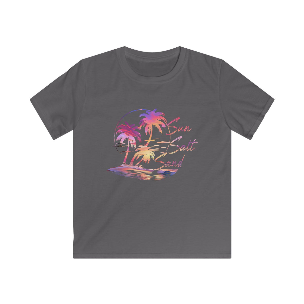 Kids Tee — 'Sun Salt Sand' Tropical Palm Beach Graphic