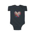 Leopard Heart Infant Bodysuit — Cute Animal Print Baby Onesie