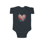 Leopard Heart Infant Bodysuit — Cute Animal Print Baby Onesie