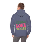 Peace Love Pickles Hoodie — Retro Groovy Graphic Hoodie