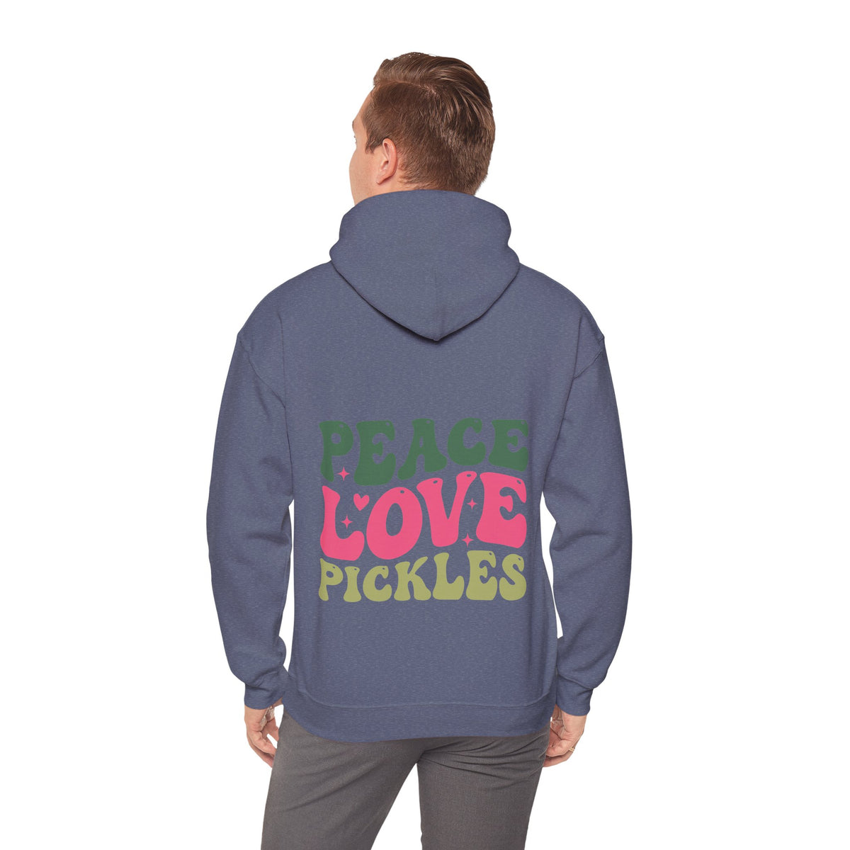 Peace Love Pickles Hoodie — Retro Groovy Graphic Hoodie