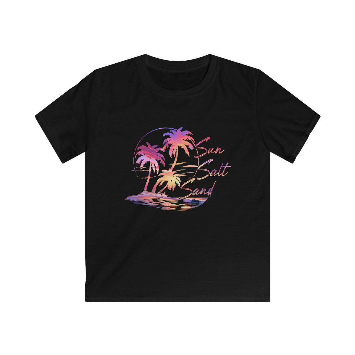 Kids Tee — 'Sun Salt Sand' Tropical Palm Beach Graphic