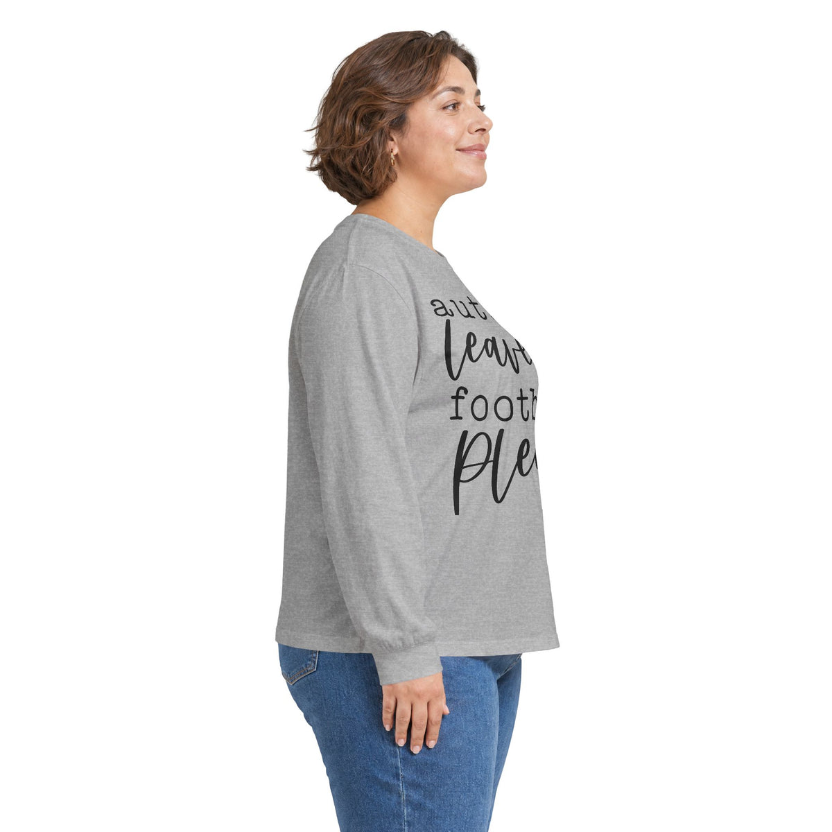 Autumn Leaves & Football Please Long Sleeve Tee
