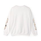 Ghost & Sunflower Crewneck Sweatshirt — Spooky Autumn Floral Pullover