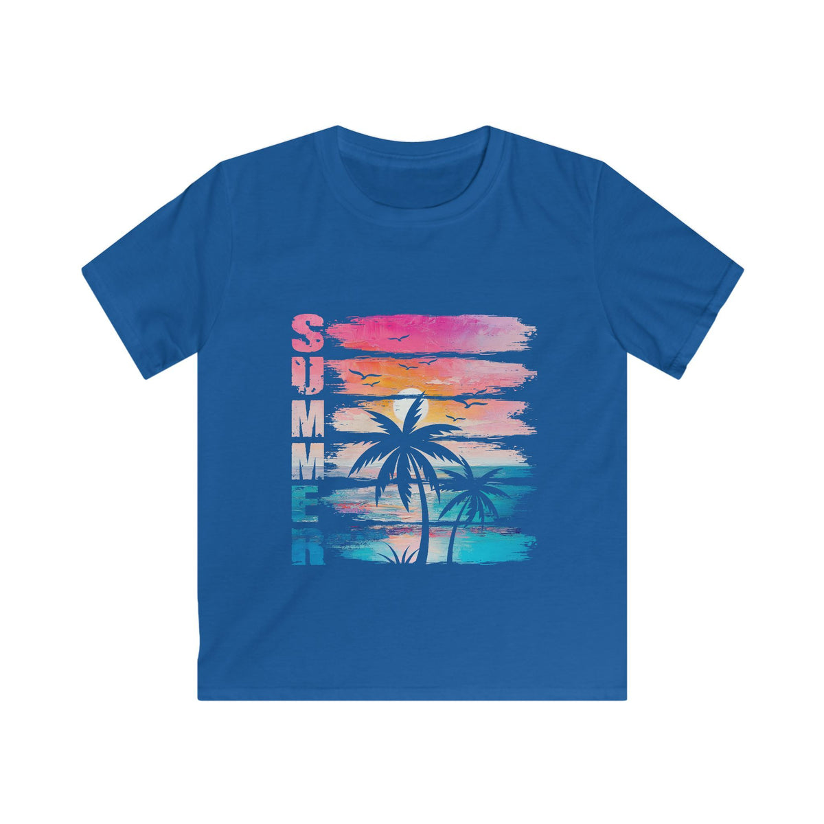 Kids Tee - Summer Palm Colorful Tropical Sunset Graphic