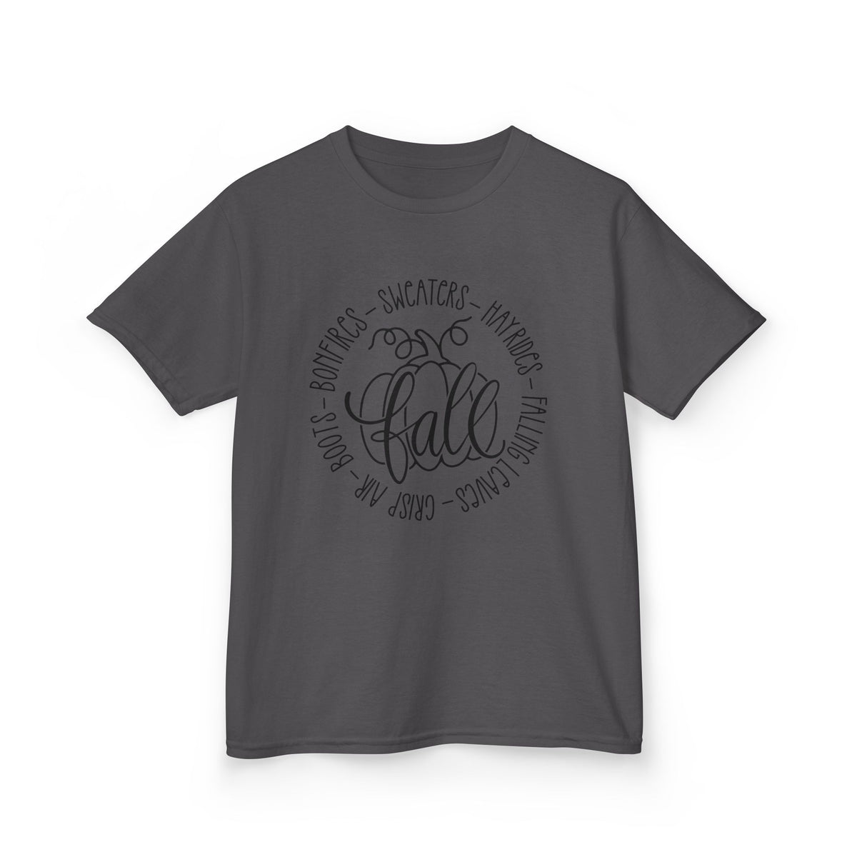 Kids 'Hello Fall' Tee — Playful Pumpkin & Autumn Words