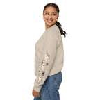 Ghost & Sunflower Crewneck Sweatshirt — Spooky Autumn Floral Pullover