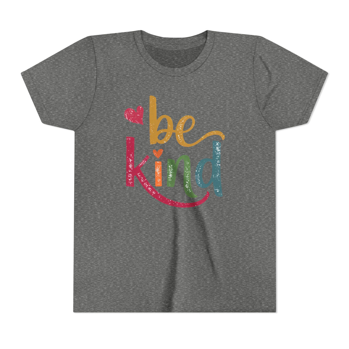 Kids Tee — 'Be Kind' Colorful Heart Graphic