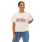 Summer Vibe Boxy Tee — "Take Me Where Summer Never Ends"