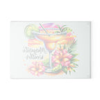 Glass Cutting Board — Margarita Weather Tropical Cocktail Design