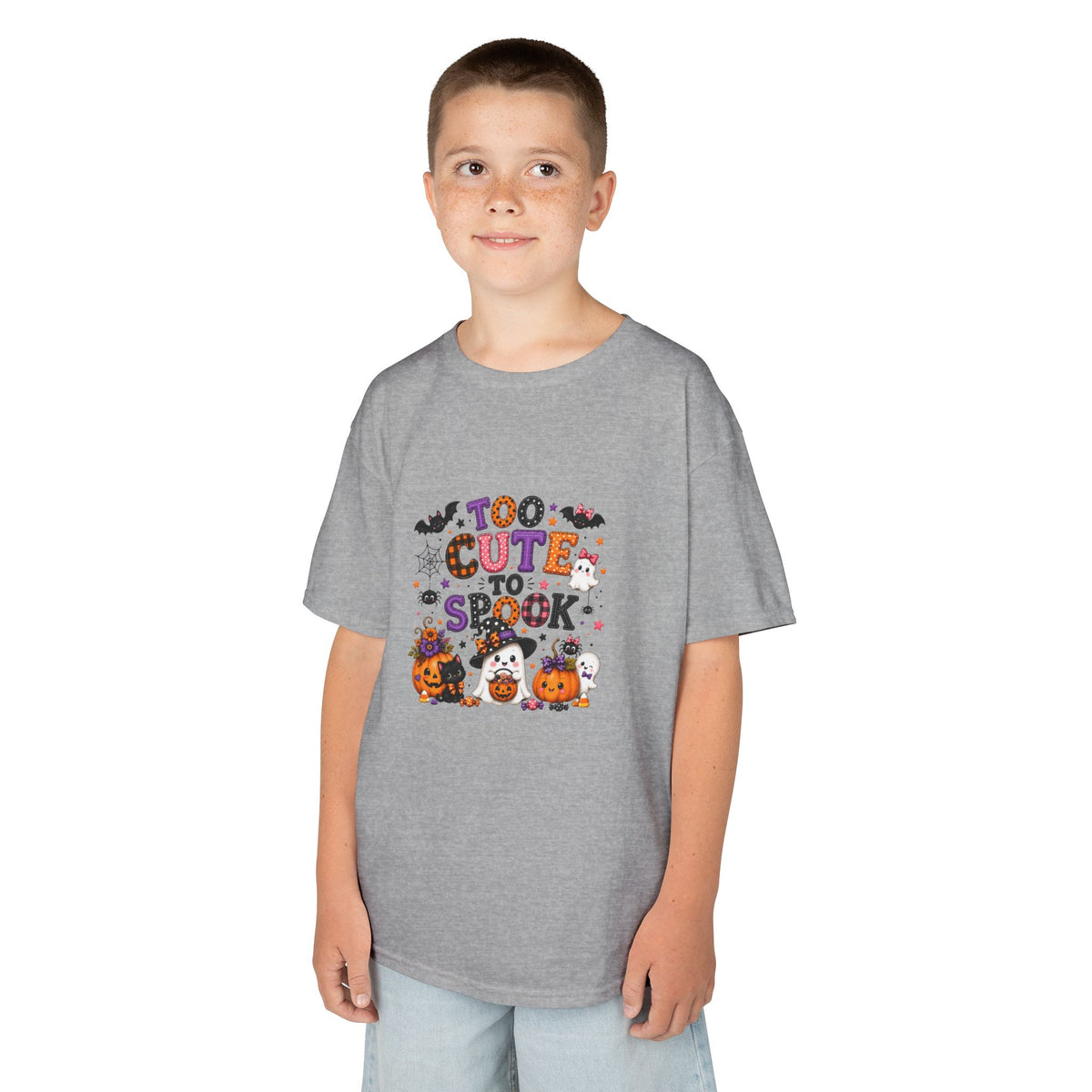 Kids Halloween T‑Shirt — "Too Cute to Spook" Trick‑or‑Treat Tee