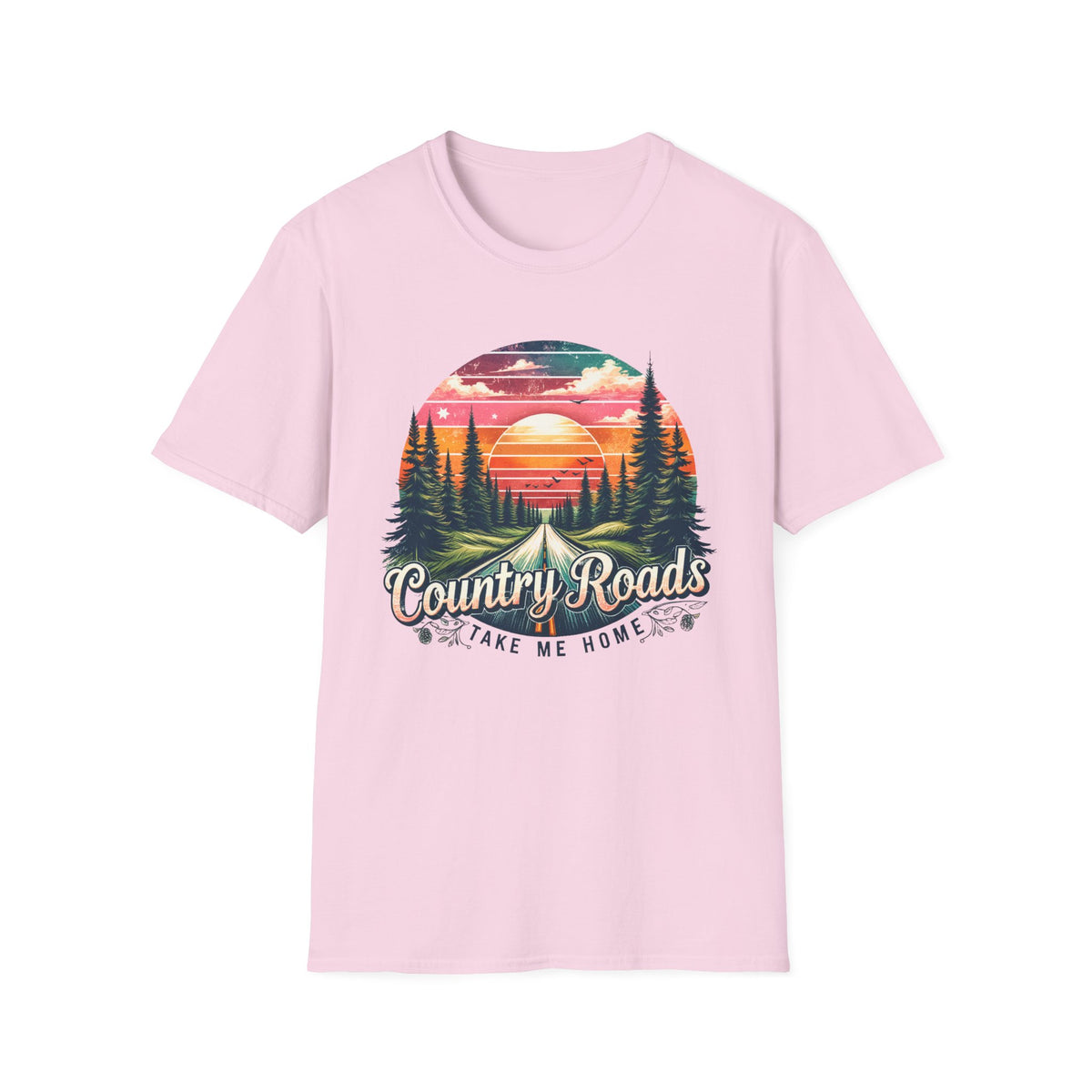 Unisex Soft Style Adult Tee - Country Roads