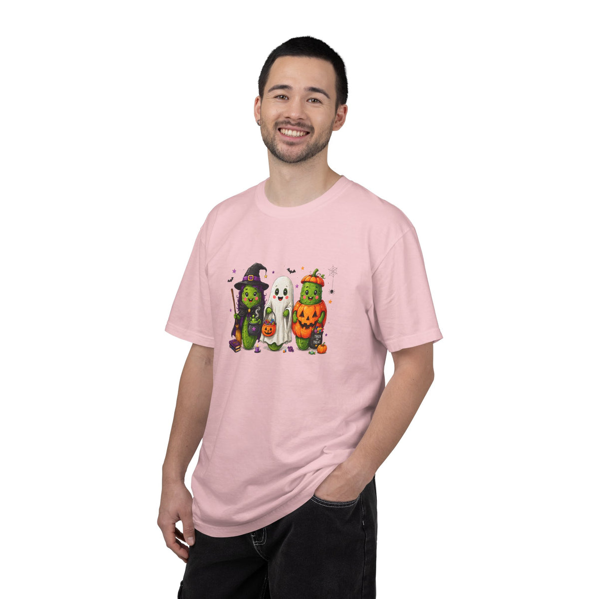 Halloween Trio T-Shirt — Cute Witch, Ghost & Pumpkin Costume Tee