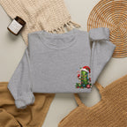 Christmas Cactus Sweatshirt — Cute Santa Hat Holiday Crewneck