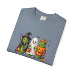 Halloween Trio T-Shirt — Cute Witch, Ghost & Pumpkin Costume Tee