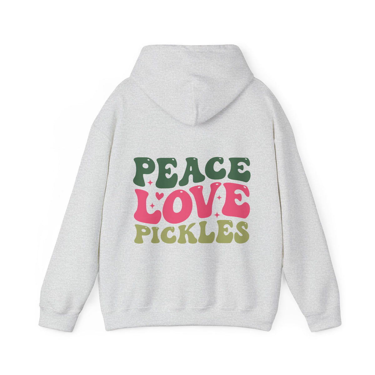 Peace Love Pickles Hoodie — Retro Groovy Graphic Hoodie