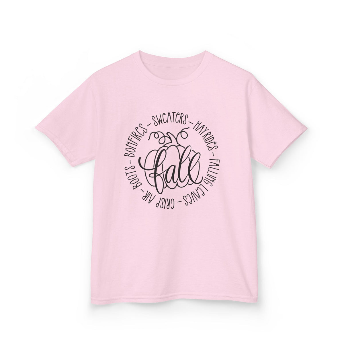 Kids 'Hello Fall' Tee — Playful Pumpkin & Autumn Words