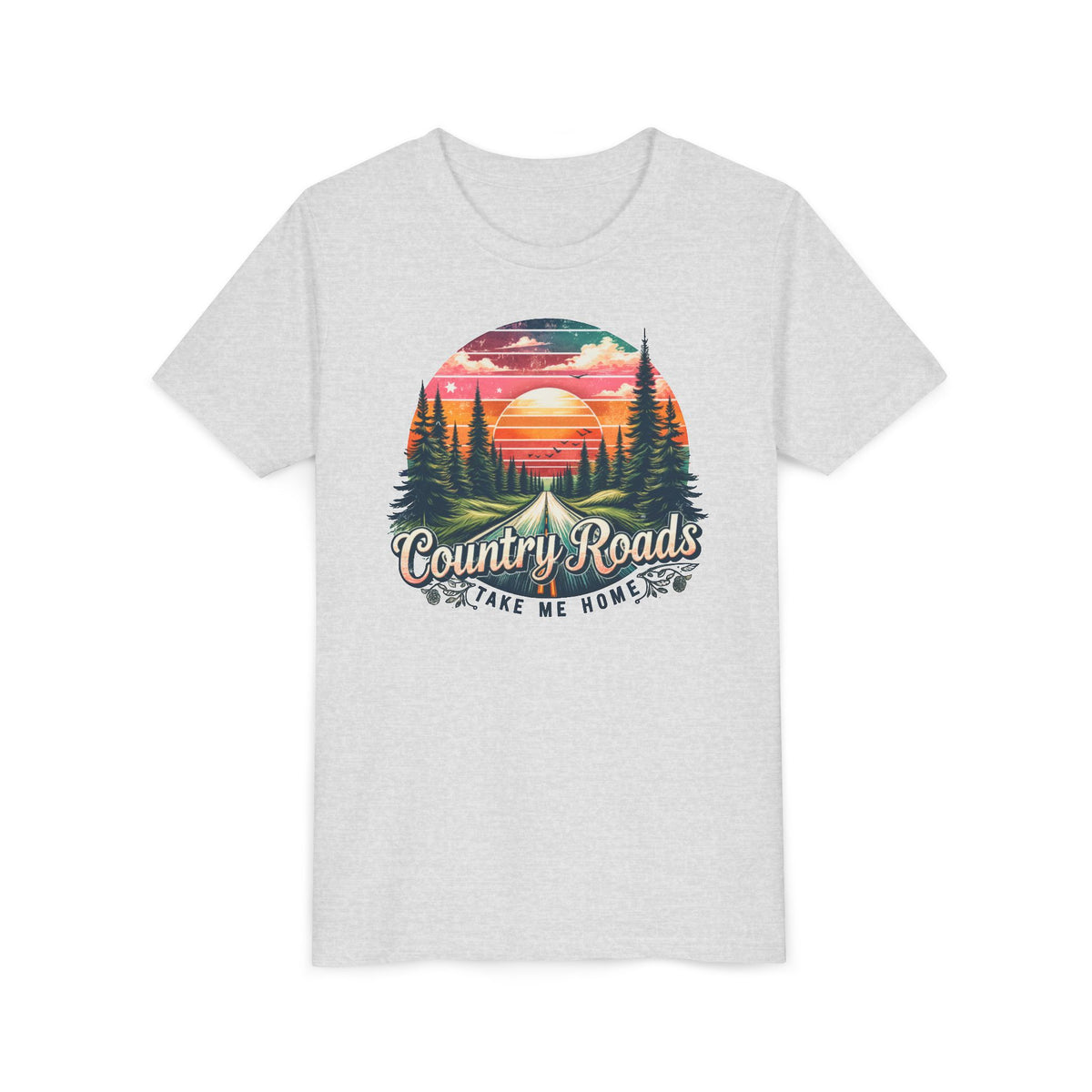 Kids Tee — 'Take Me Home' Retro Sunset Forest Tee