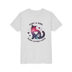 Kids Tee — "Just a Girl Who Loves Cats" Galaxy Cat Kids T‑Shirt