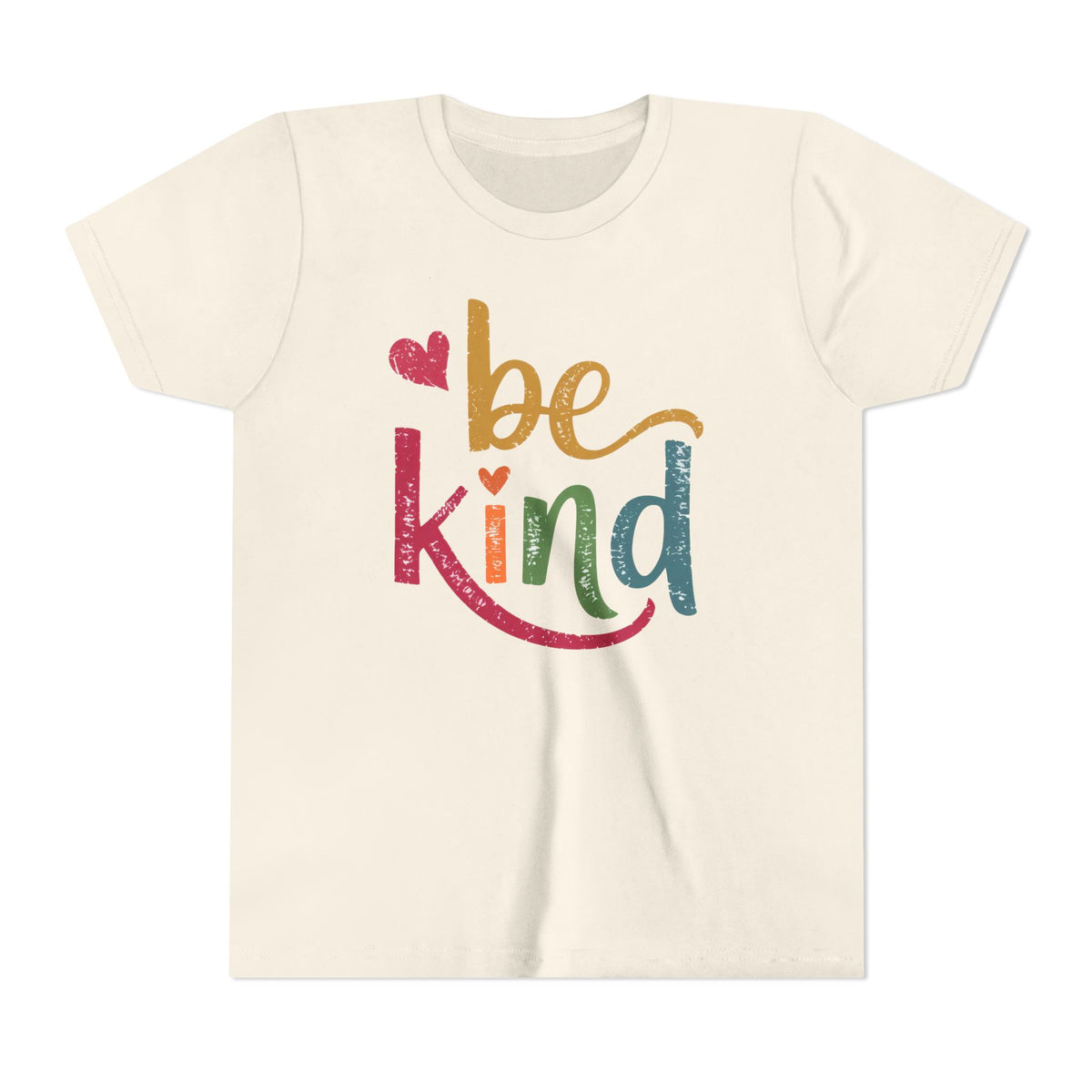 Kids Tee — 'Be Kind' Colorful Heart Graphic