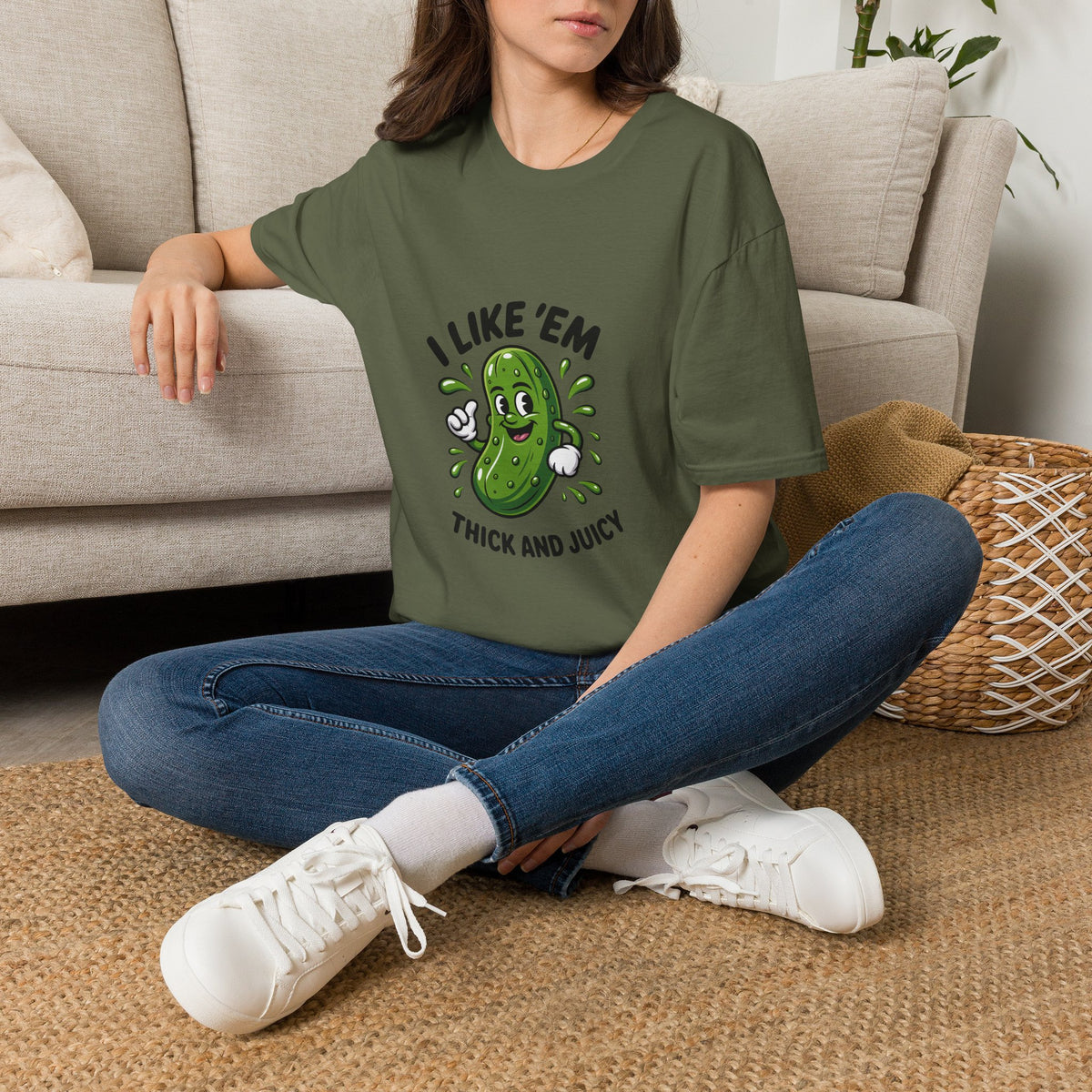 I Like 'Em Pickle T-Shirt — Cute Cartoon Pickle Graphic Tee