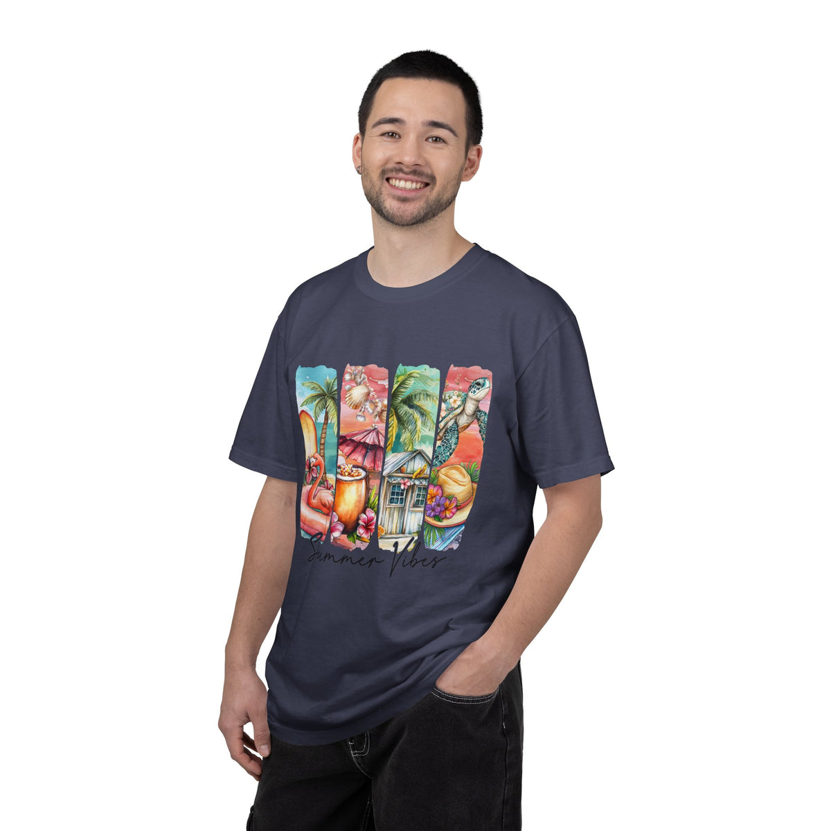 Summer Vibes T-Shirt — Tropical Beach Graphic Tee
