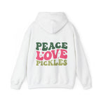 Peace Love Pickles Hoodie — Retro Groovy Graphic Hoodie