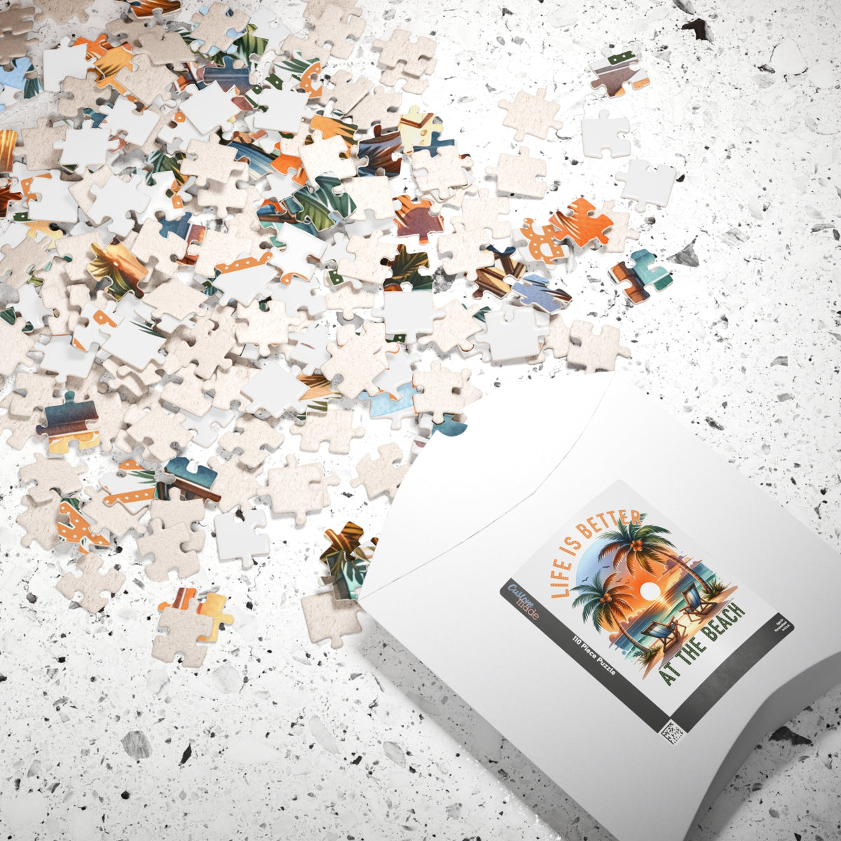 Beach Sunset Puzzle - "Life Is Better at the Beach" Jigsaw (110-1014 pcs)