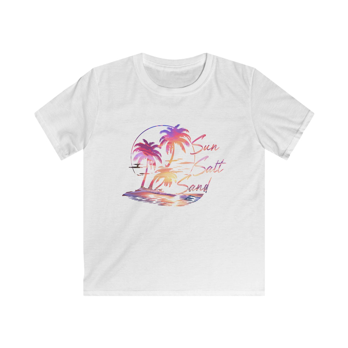 Kids Tee — 'Sun Salt Sand' Tropical Palm Beach Graphic
