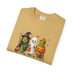 Halloween Trio T-Shirt — Cute Witch, Ghost & Pumpkin Costume Tee