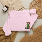 Christmas Cactus Sweatshirt — Cute Santa Hat Holiday Crewneck