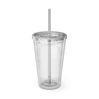 Pickle Time Tumbler with Straw — Cute 'Dill With It' 16oz Cold Cup
