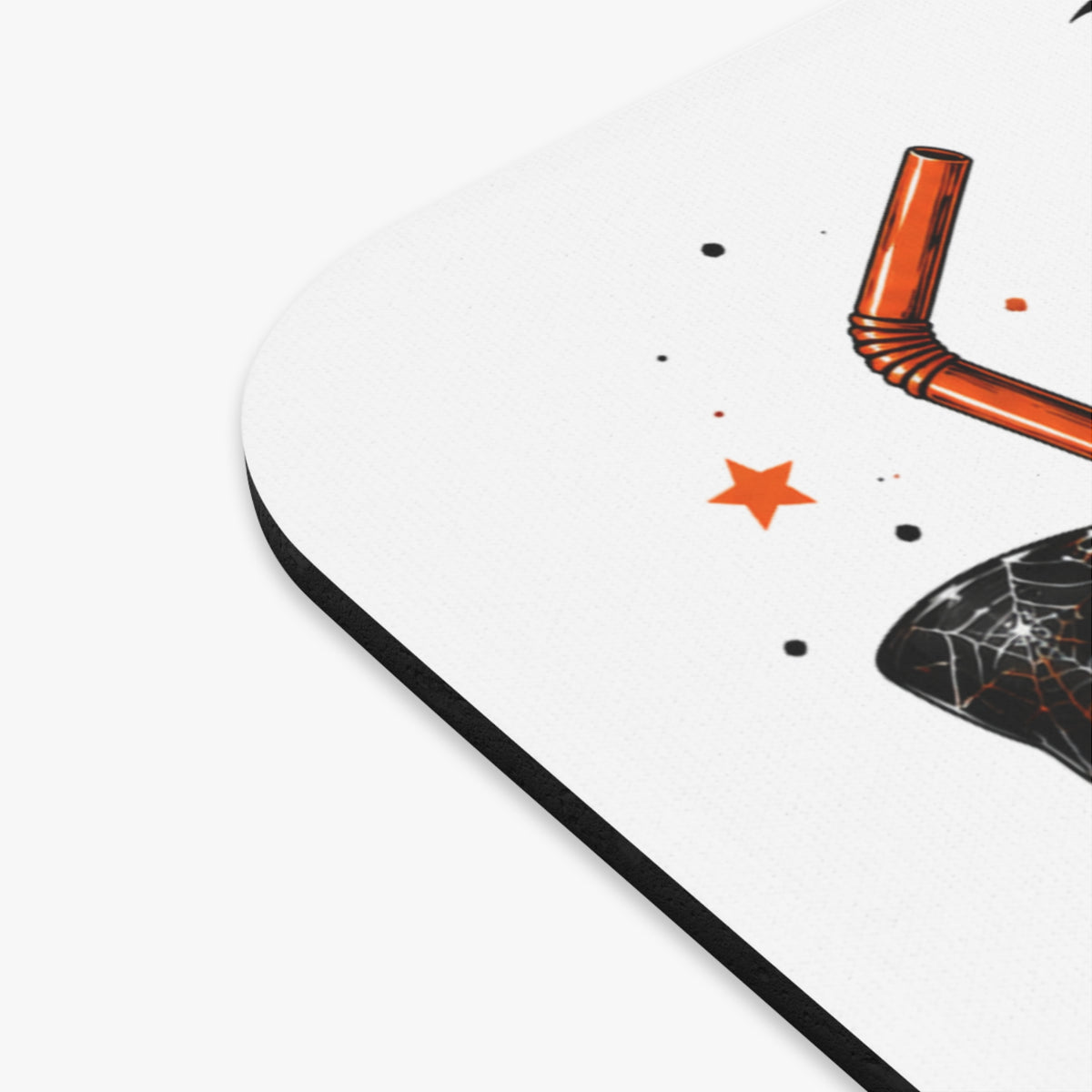 Halloween Dr Pepper Cans Mouse Pad — Spooky Pumpkin & Ghost Desk Mat