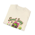 Sweet Sassy Pickle T-Shirt — "Sweet, Sassy & Pickle Obsessed" Cute Cactus/Pickle Graphic Tee