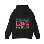 Peace Love Pickles Hoodie — Retro Groovy Graphic Hoodie