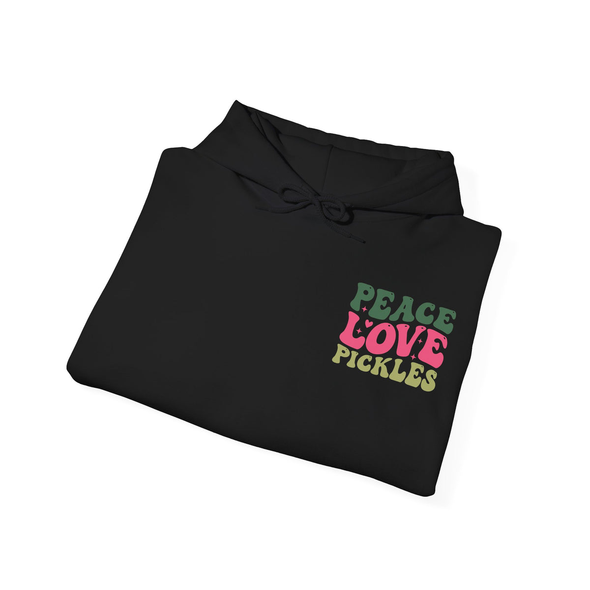 Peace Love Pickles Hoodie — Retro Groovy Graphic Hoodie