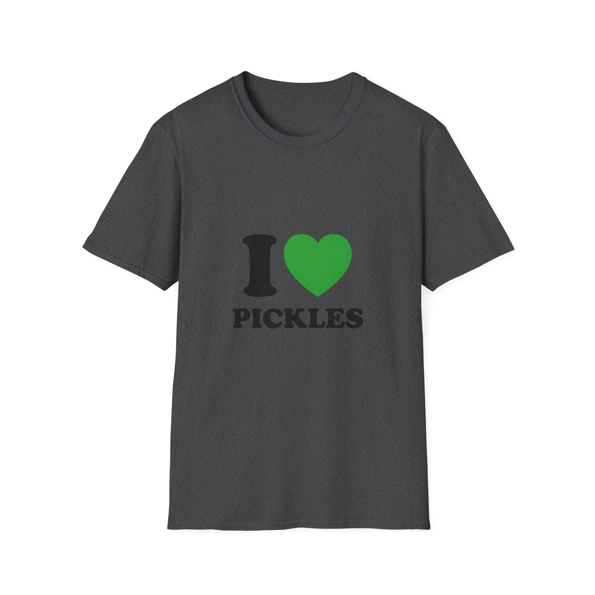 T-Shirt — "I  Pickles" Graphic Tee (Green Heart)