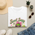 Sweet Sassy Pickle T-Shirt — "Sweet, Sassy & Pickle Obsessed" Cute Cactus/Pickle Graphic Tee