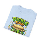 Adult Unisex Pickle Time T-Shirt — Cute Cartoon Pickle Jar Tee