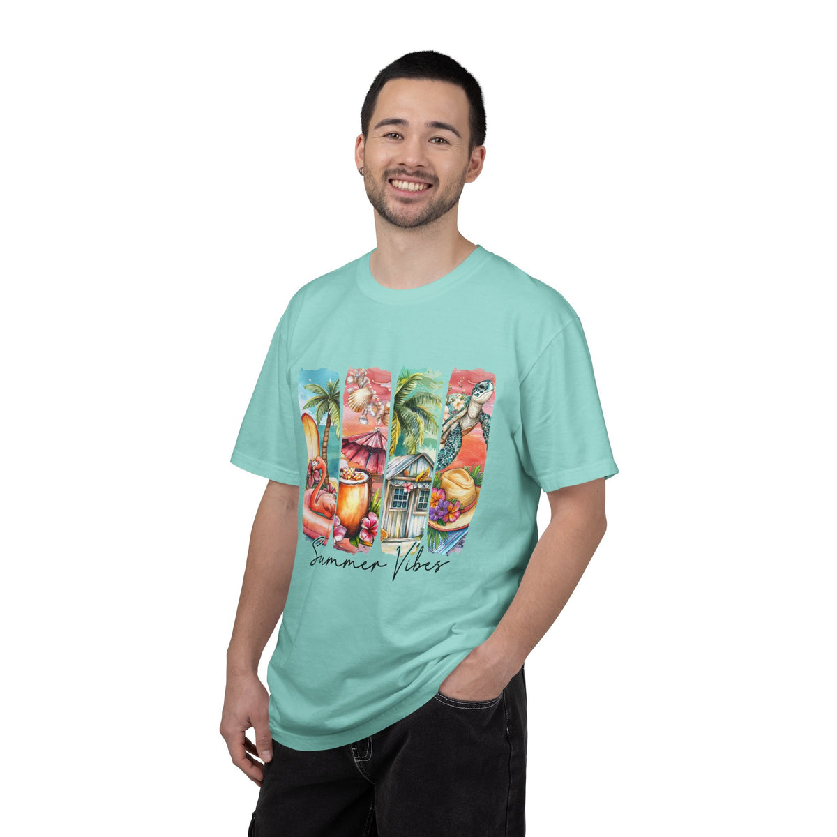Summer Vibes T-Shirt — Tropical Beach Graphic Tee