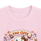 Kids Tee — "Too Cute to Spook" Halloween Ghost Shirt
