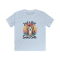 Kids Tee — "Just a Girl Who Loves Cats"
