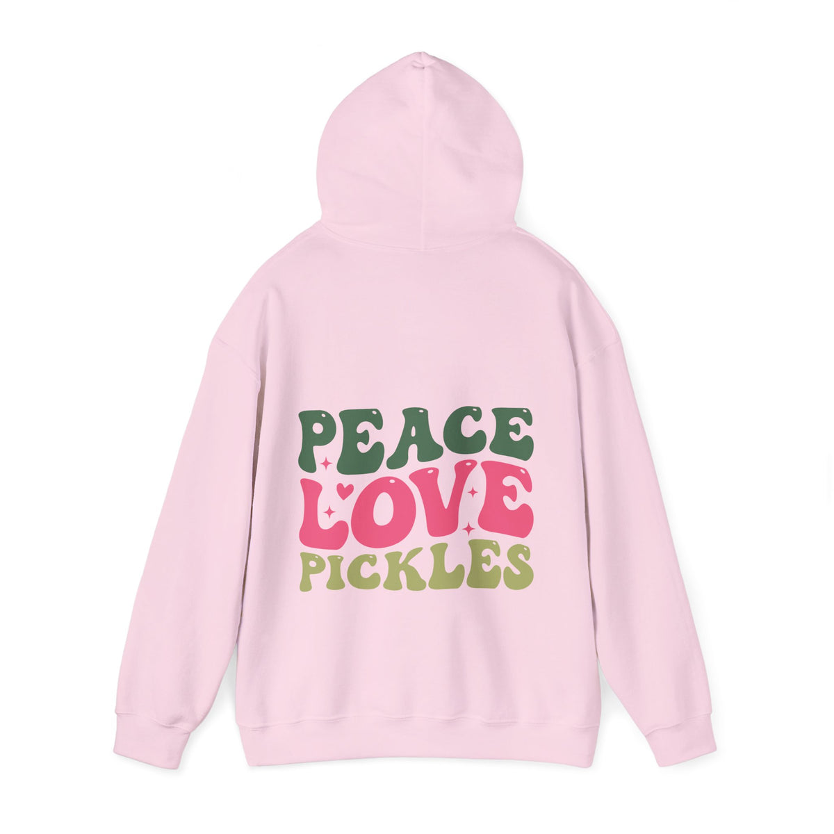 Peace Love Pickles Hoodie — Retro Groovy Graphic Hoodie