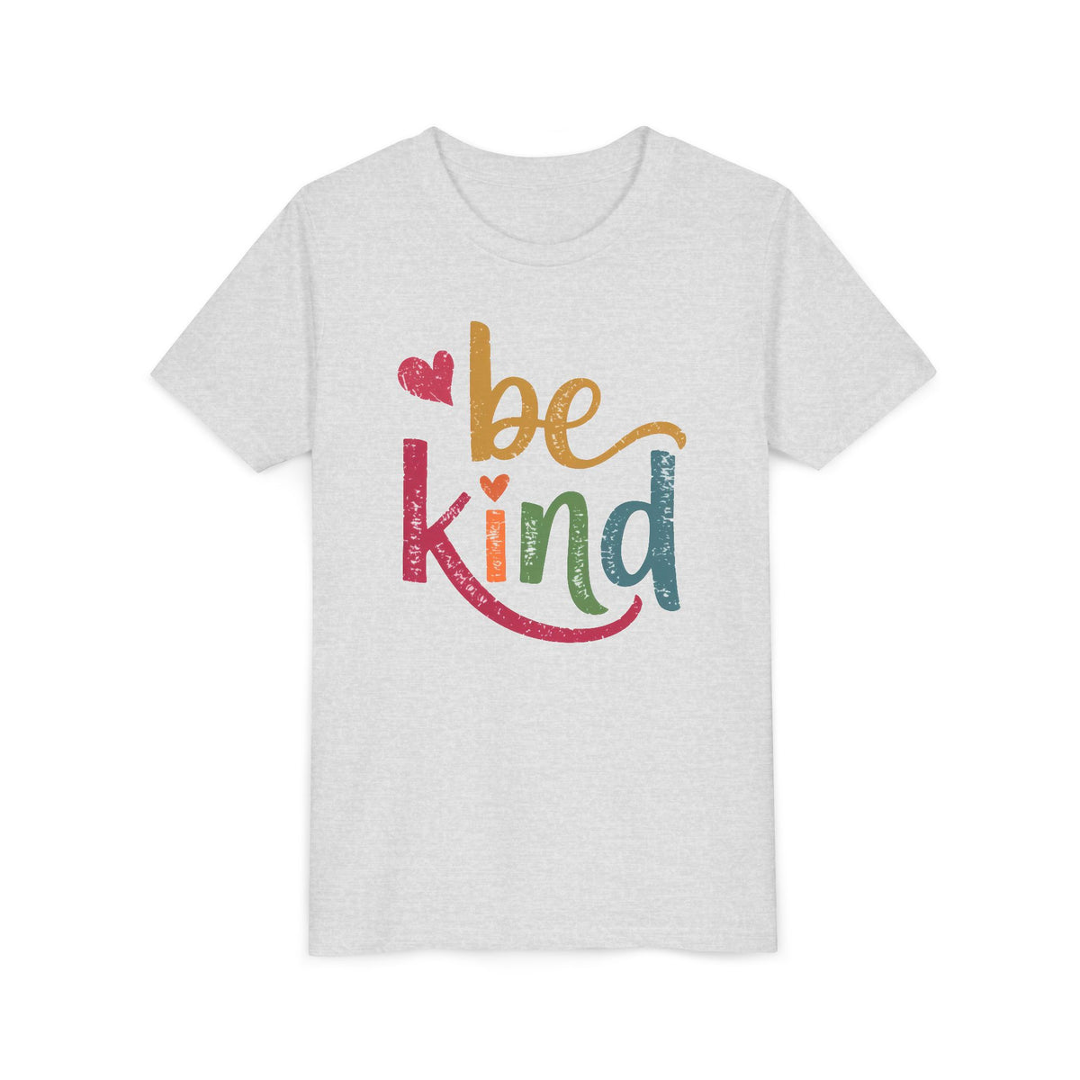 Kids Tee — 'Be Kind' Colorful Heart Graphic