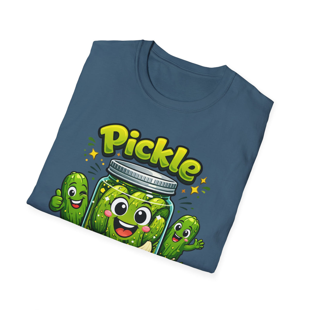 Pickle Time T-Shirt — Cute Cartoon Pickle Jar Graphic Tee