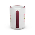 Dill With It Mug — Cute Pickle Jar Coffee Cup (Accent Rim & Handle)