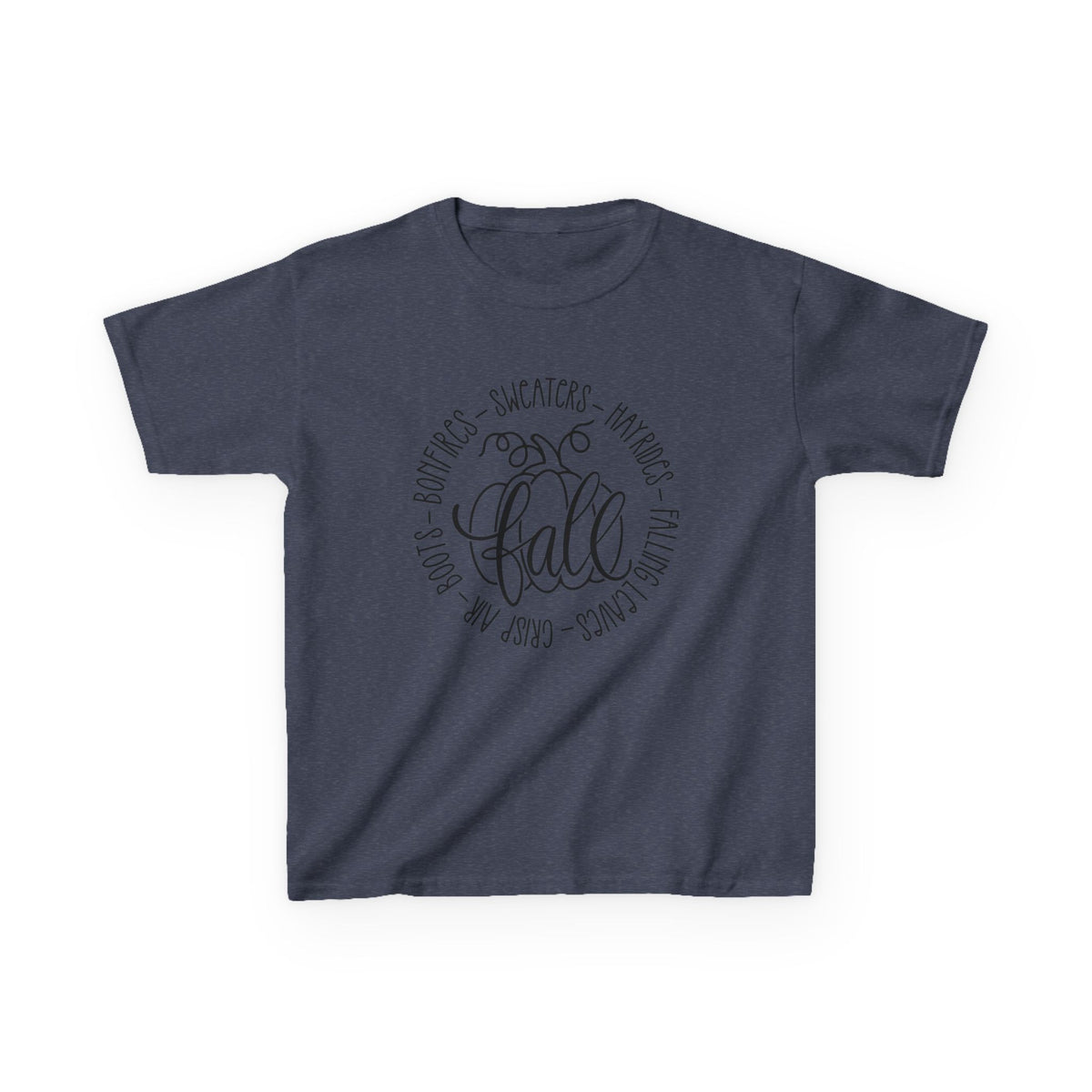 Kids 'Hello Fall' Tee — Playful Pumpkin & Autumn Words
