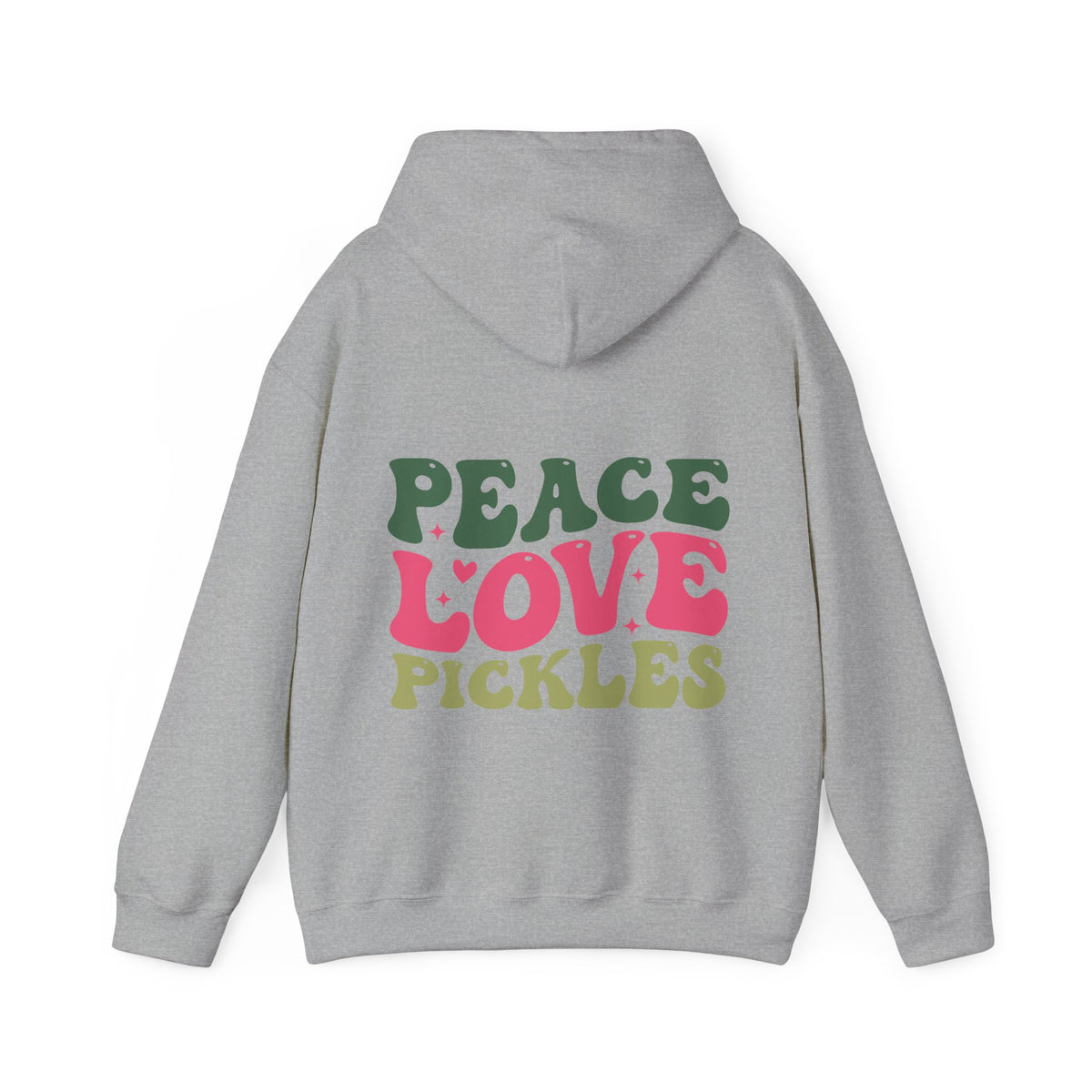 Peace Love Pickles Hoodie — Retro Groovy Graphic Hoodie