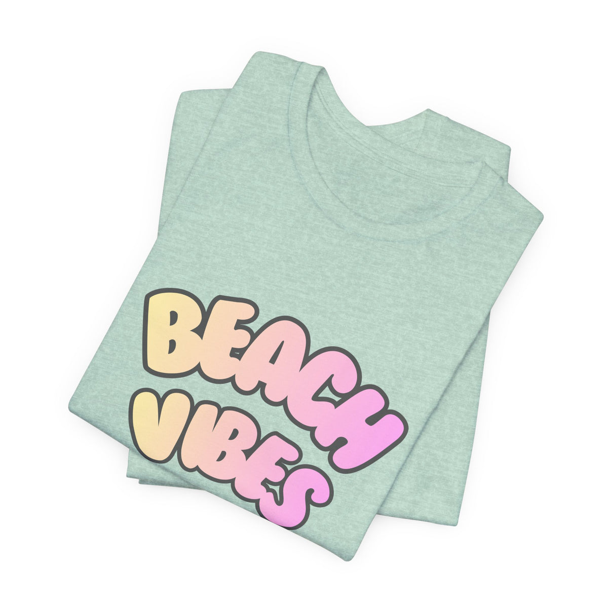 Beach Vibes T-Shirt — Pastel Retro Graphic Tee